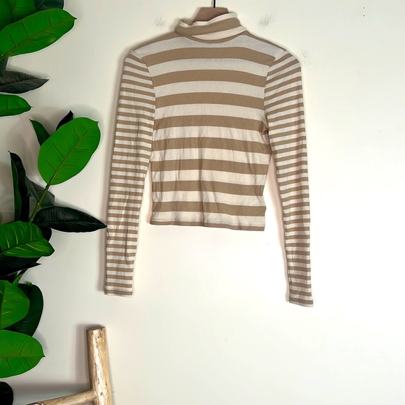 Madewell Brightside Finerib Cropped Turtleneck Matchstick Size‎ Medium - Picture 2 of 7